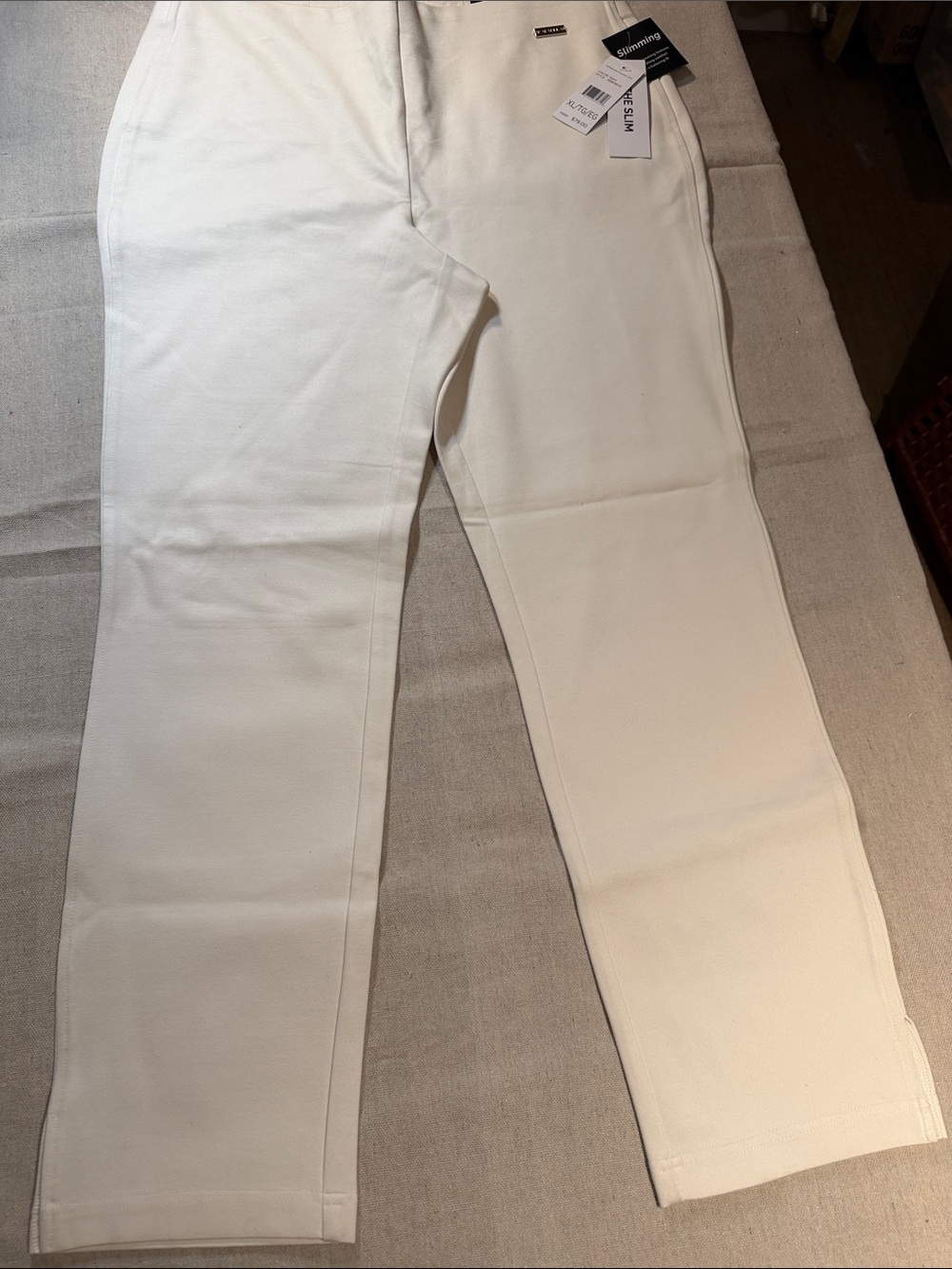 Rafaella Straight-Leg White Pants